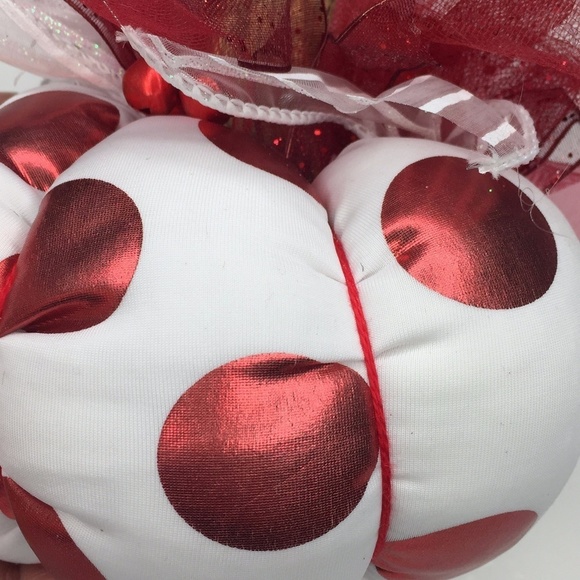 Handmade red and white polka dot pumpkin - Picture 6 of 6